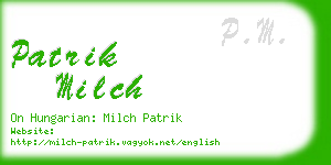 patrik milch business card